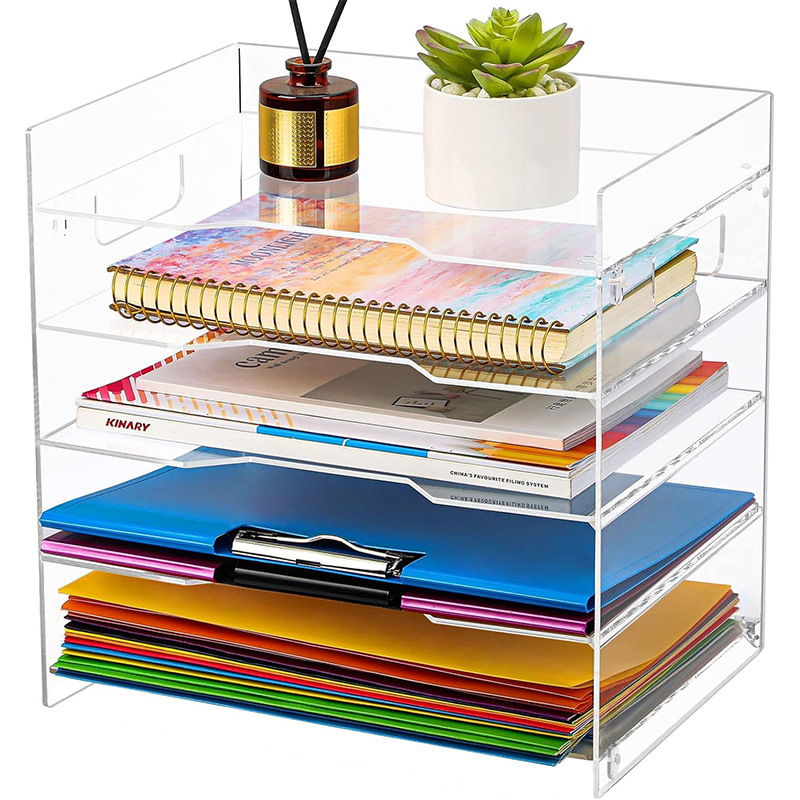 5 Layers Clear Desk File Organizer
